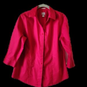 Chico's Fuchsia Button-Up Blouse